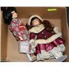 Image 1 : LOT OF 2 PORCELAIN DOLLS