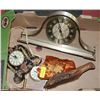 Image 1 : FLAT WITH ASSORTED MANTLE CLOCKS INCL POTASH FROM