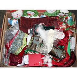 XL FLAT OF LIGHTED CHRISTMAS STUFFIES,SOCKS,TREE