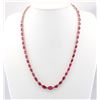 Image 2 : 33.20 CTW Natural African Ruby And Diamond Necklace In 14k Yellow Gold