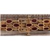 Image 2 : 38.13 CTW Natural Ruby And Dimond Bracelet In 14k Solid Yellow Gold