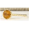 Image 2 : 1.50 CTW Natural Madeira Citrine Ring 14k Solid Yellow Gold