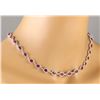 Image 2 : 28.20 CTW Natural Ruby And Diamond Necklace In 14k White Gold