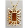 Image 2 : 55 CTW Natural Citrine Pendant In 14k Solid Yellow Gold