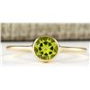 Image 1 : 1.00 CTW Natural Peridot Ring In 14k Yellow Gold