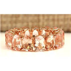 11.10 CTW Natural Morganite Ring In 14k Rose Gold