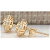 Image 2 : 2.45 CTW Natural Diamond Earrings 14k Solid Yellow Gold
