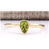 Image 1 : 0.50 CTW Natural Peridot Ring In 14k Yellow Gold