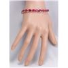 Image 3 : 30.89 CTW Natural Red Ruby Bracelet In 14k Yellow Gold