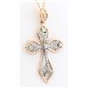 Image 2 : .70 CTW Natural Diamond Pendant In 14k Solid Rose Gold