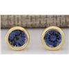 Image 1 : 2.60 CTW Natural Tanzanite Earrings 14k Solid Yellow Gold