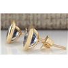 Image 2 : 2.60 CTW Natural Tanzanite Earrings 14k Solid Yellow Gold