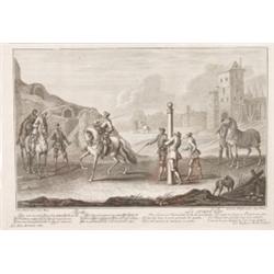 Gemälde - Graphik : Johann Elias Ridinger. Ulm 1698-1767 Augsburg. "Trab". Blatt 5. Wie vorherige Nr