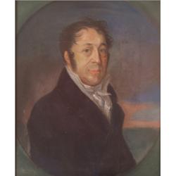 Gemälde - Graphik : Joh. Baptist Hirschmann. Burgkunstadt 1770-1821. Paar Pastelle. Halbportrait der