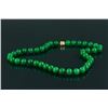 Image 1 : Chinese Green Jade Necklace with 14K Clasp