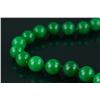 Image 3 : Chinese Green Jade Necklace with 14K Clasp