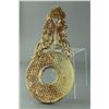 Image 2 : Chinese Old Archaistic Green Jade Dragon Bi Disc