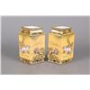 Image 1 : Pair Chinese Gilt Square Porcelain Vases