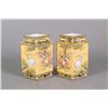 Image 2 : Pair Chinese Gilt Square Porcelain Vases