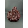 Image 2 : Chinese Large Zisha Carved Buddha on Stand