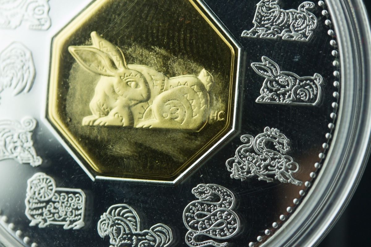 Canada Silver 15 Dollar Rabbit Year Coin 1999