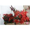 Image 1 : TWO BOXES OF ARTIFICAL POINSETTA
