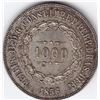 Image 1 : 1856 Brazil 1000 Reis Silver Coin