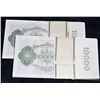 Image 2 : 1922 Germany - 40 Consecutive 10,000 Mark Bank Notes in 20 Count Bundles with Bank Bands
