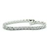 Image 2 : Silver Tone & Triangular Shaped Cubic Zirconia Tennis Bracelet