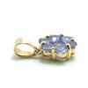 Image 2 : 14Kt Yellow Gold & Tanzanite Flower Cluster Pendant