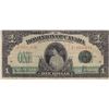 Image 1 : 1917 Canada - Dominion of Canada - $1 Dollar Bank Note - Seal Over One Varient