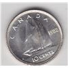 Image 1 : 1952 Canada ICCS Graded Silver 10-Cent Dime Coin - MS-64, Rotated