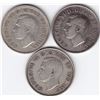 Image 2 : 3 Canadian Silver 50-Cent Half Dollar Coins