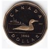 Image 1 : 1990 Canada $1 Proof Coin, Heavy Cameo