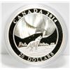 Image 1 : 2014 Canada $20 Fine Silver Coin - Northen Lights: Howling Wolf
