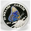 Image 1 : 2014 Canada $20 Fine Silver Coin - Red-Spotted Purple Butterfly