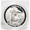 Image 1 : 2015 Canada $20 Fine Silver Coin: Grizzly Bear: The Battle