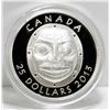 Image 1 : 2013 Canada $25 Fine Silver Coin - Grandmother Moon Mask