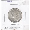Image 1 : 1965 Canada Silver 25-Cent Quarter Coin - Die Rotation ERROR