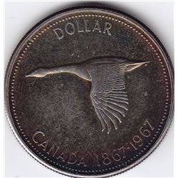 Beautifully Patenated 1967 Canada Silver $1 Dollar Coin