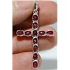 Image 2 : Sterling Silver & Ruby Cross Pendant