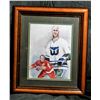 Image 1 : Character Drawing of Mr. Hockey Gordie Howe - Framed - Autographed on Back