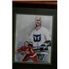 Image 2 : Character Drawing of Mr. Hockey Gordie Howe - Framed - Autographed on Back