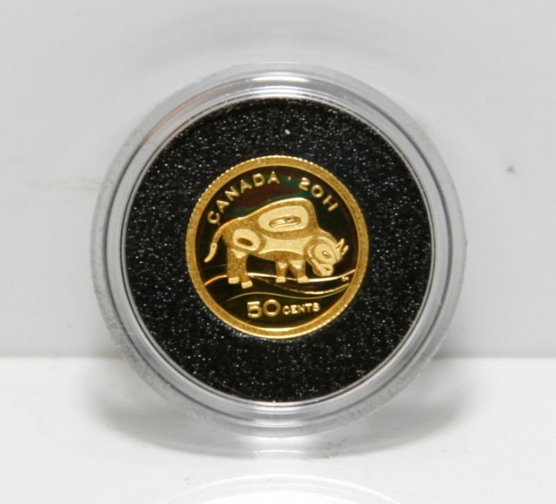 2011 Canada 50 Cent Fine Gold Coin Orca Whale in Original Packaging