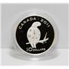 Image 1 : 2011 Canada $10 Fine Silver Coin - Peregrine Falcon