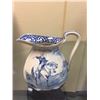Image 2 : Buffalo Pottery, Blue & White Ceramic Pitcher c.1906