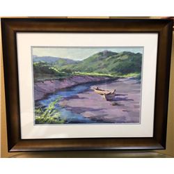 Zu Ming Ho - Fishing Boats - Original gouache on paper