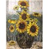Image 2 : Sunflowers by Zin Original Oil on Canvas Framed