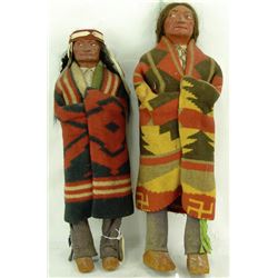 2 Antique Skookum Dolls