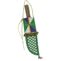 Plains Beaded Sheath & Knife